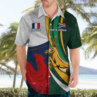 South Africa and France Rugby Hawaiian Shirt Springbok With Le XV de France 2023 World Cup - Wonder Print Shop