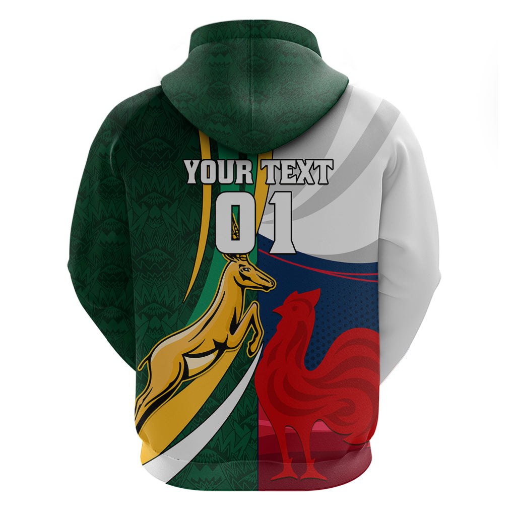 South Africa and France Rugby Hoodie Springbok With Le XV de France 2023 World Cup - Wonder Print Shop