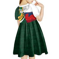 South Africa and France Rugby Kid Short Sleeve Dress Springbok With Le XV de France 2023 World Cup - Wonder Print Shop