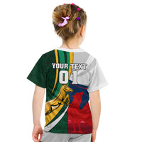 South Africa and France Rugby Kid T Shirt Springbok With Le XV de France 2023 World Cup - Wonder Print Shop
