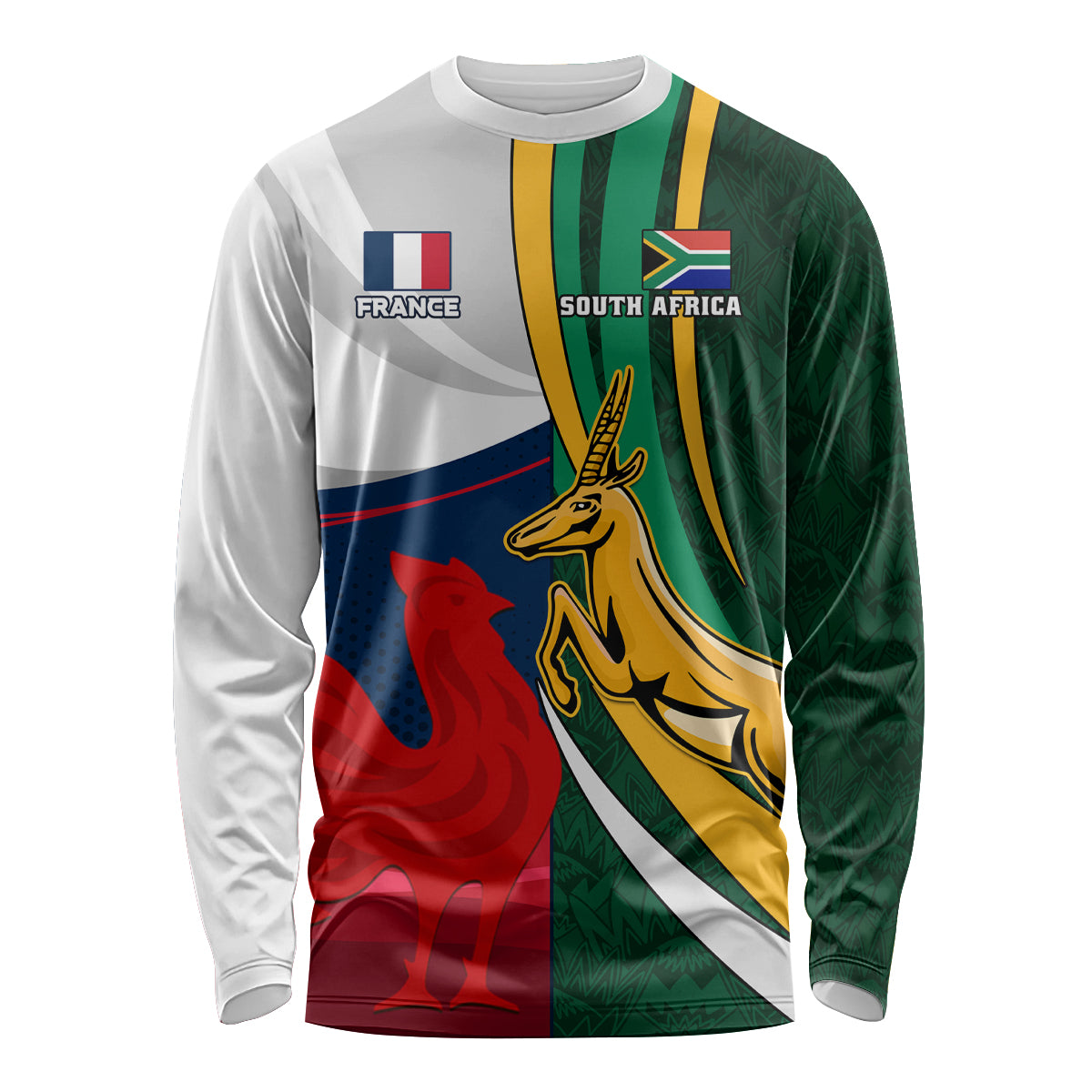 south-africa-and-france-rugby-long-sleeve-shirt-springbok-with-le-xv-de-france-2023-world-cup