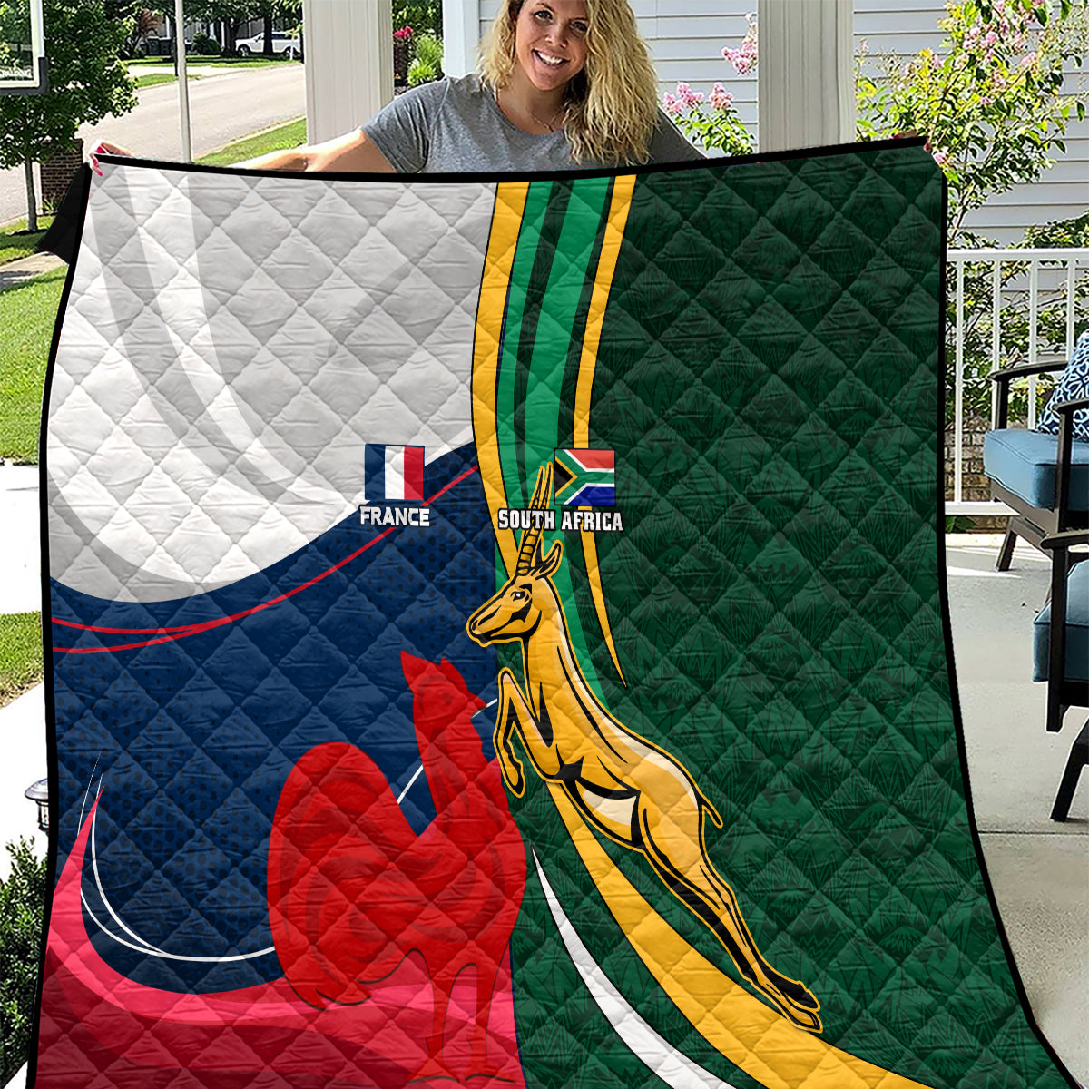 south-africa-and-france-rugby-quilt-springbok-with-le-xv-de-france-2023-world-cup
