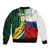 South Africa and France Rugby Sleeve Zip Bomber Jacket Springbok With Le XV de France 2023 World Cup - Wonder Print Shop