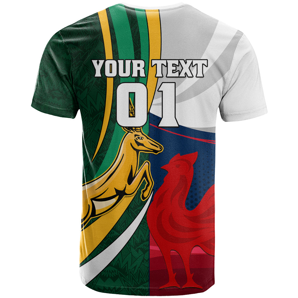 South Africa and France Rugby T Shirt Springbok With Le XV de France 2023 World Cup - Wonder Print Shop