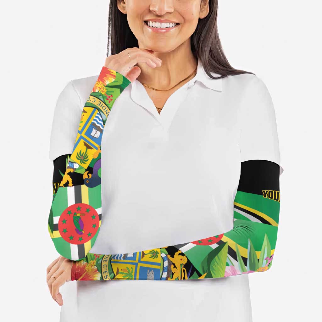 Personalized Dominica Arm Sleeves Nature Island of the Caribbean - Wonder Print Shop
