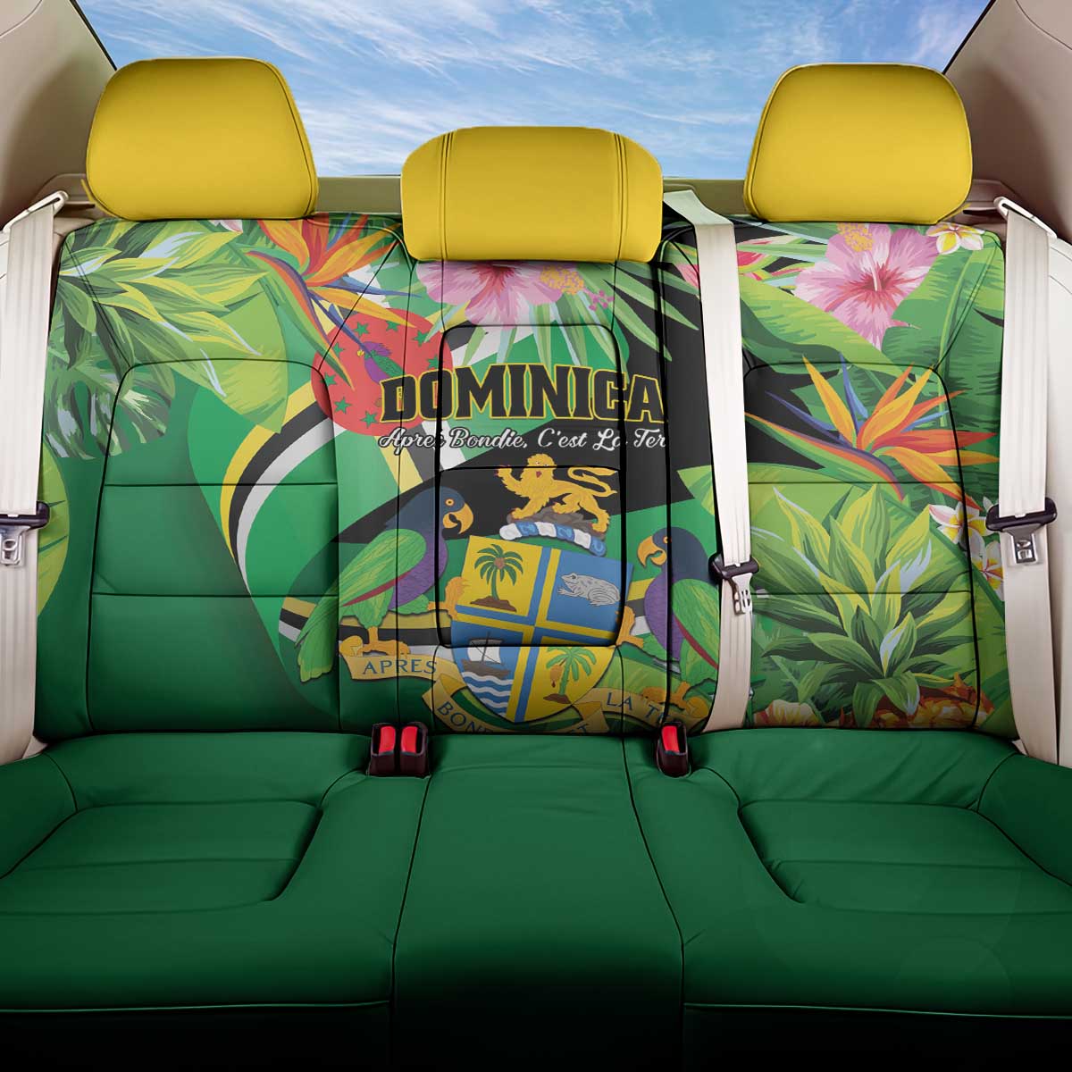 Dominica Back Car Seat Cover Nature Island of the Caribbean - Wonder Print Shop