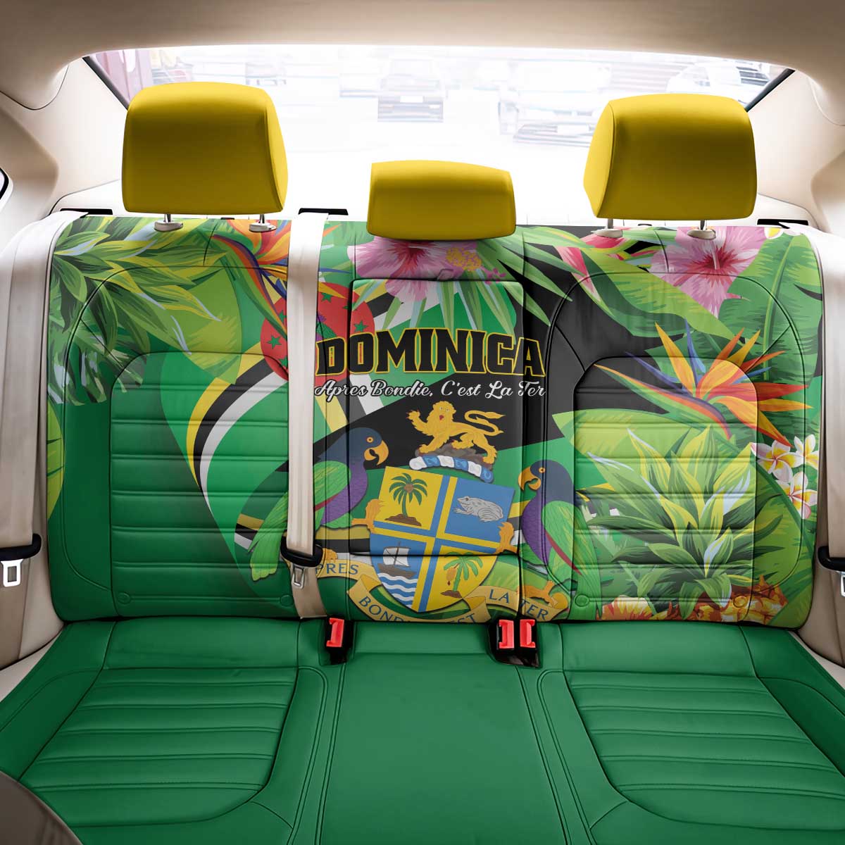 Dominica Back Car Seat Cover Nature Island of the Caribbean - Wonder Print Shop