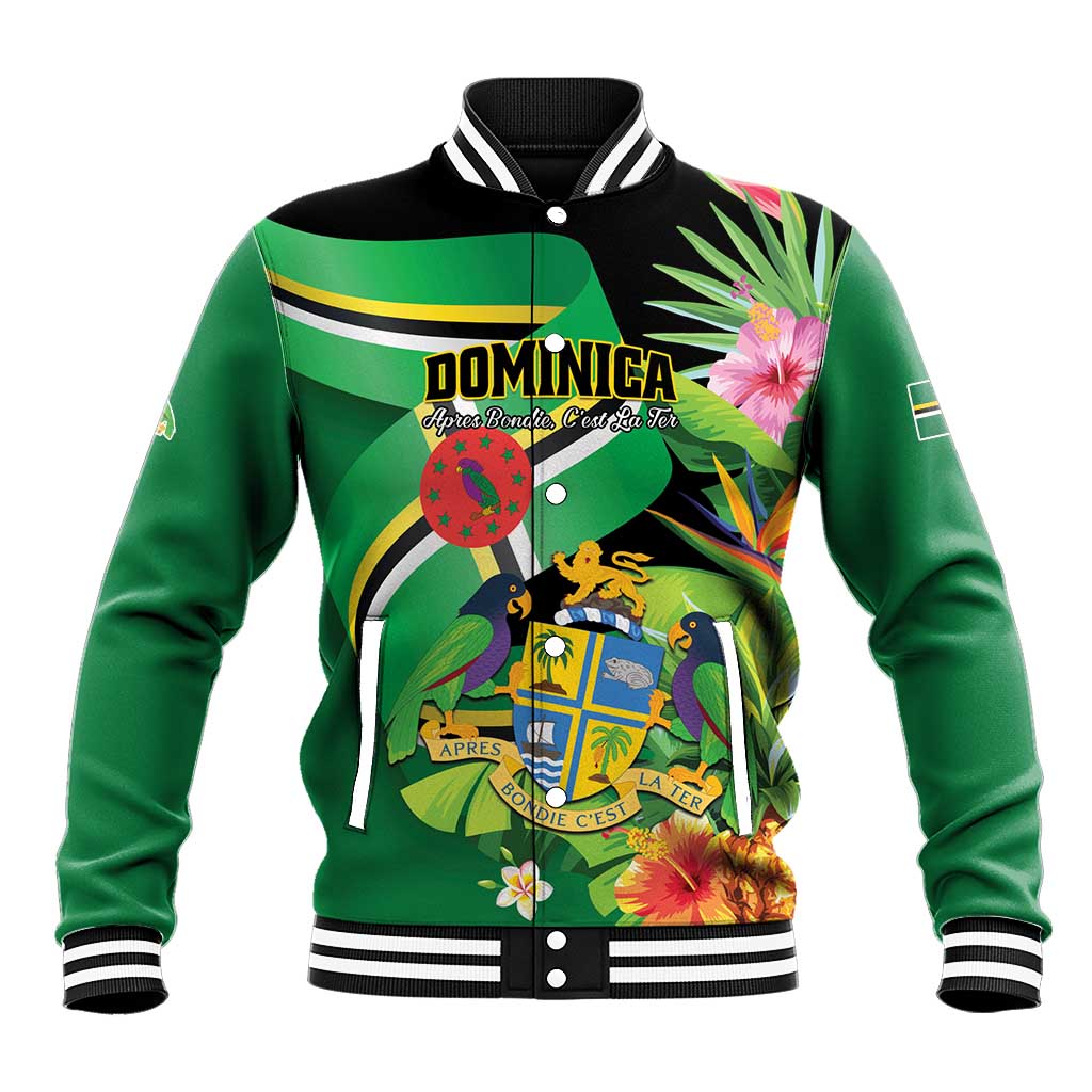 Personalized Dominica Baseball Jacket Nature Island of the Caribbean - Wonder Print Shop