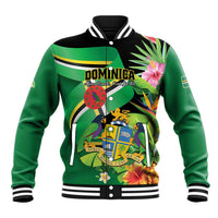 Personalized Dominica Baseball Jacket Nature Island of the Caribbean - Wonder Print Shop