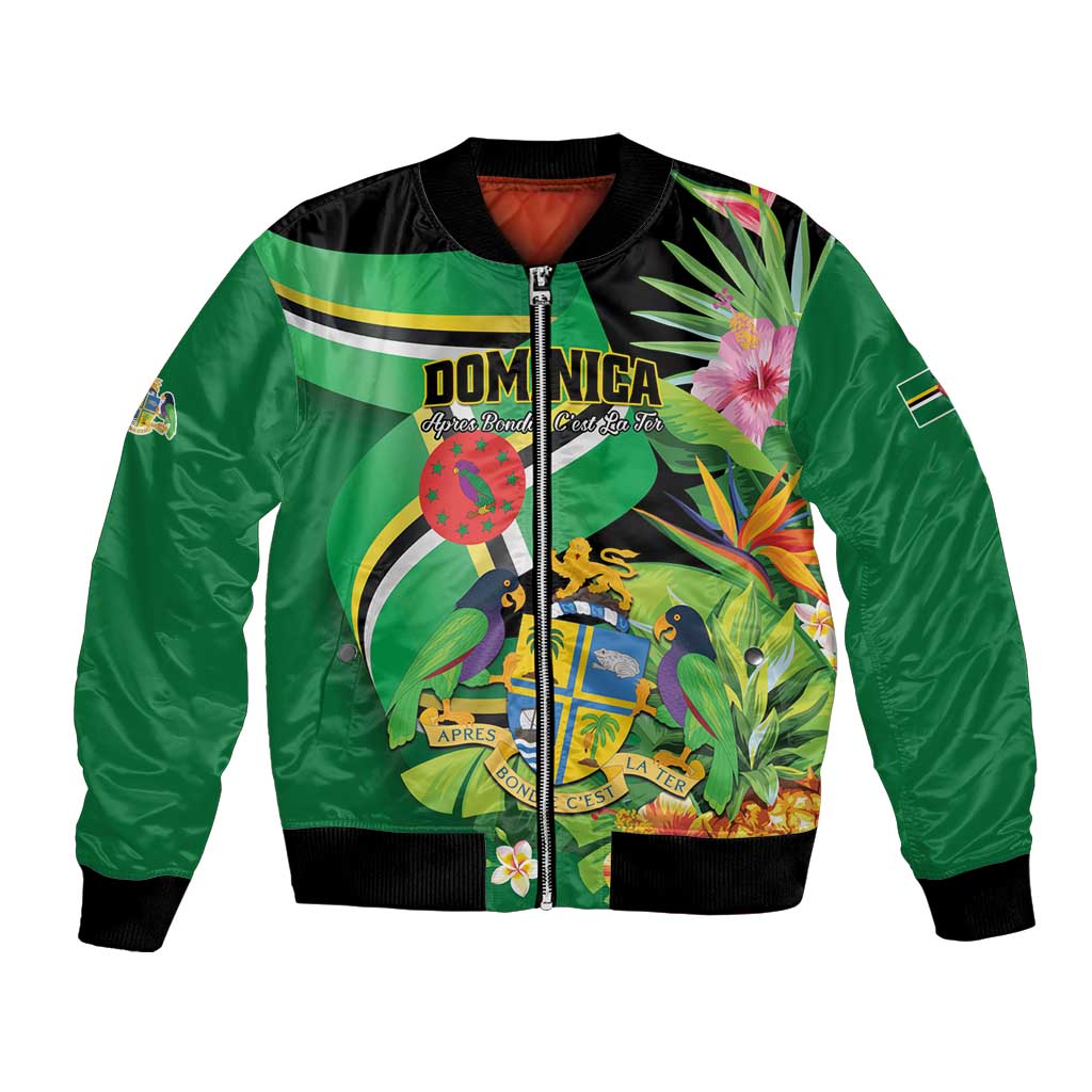 Personalized Dominica Bomber Jacket Nature Island of the Caribbean - Wonder Print Shop