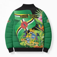 Personalized Dominica Bomber Puffer Jacket Nature Island of the Caribbean - Wonder Print Shop