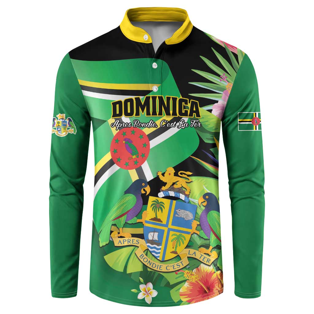 Personalized Dominica Button Sweatshirt Nature Island of the Caribbean - Wonder Print Shop