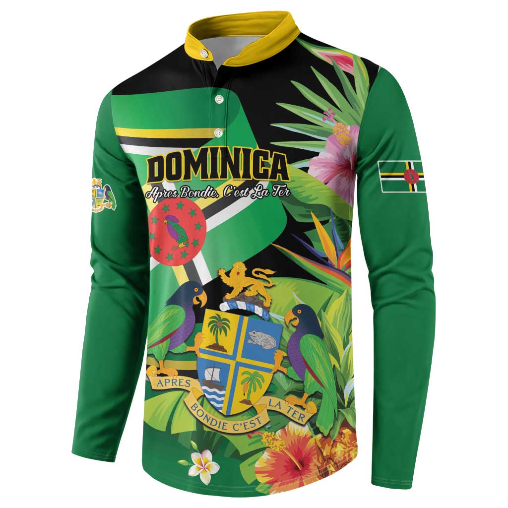 Personalized Dominica Button Sweatshirt Nature Island of the Caribbean - Wonder Print Shop