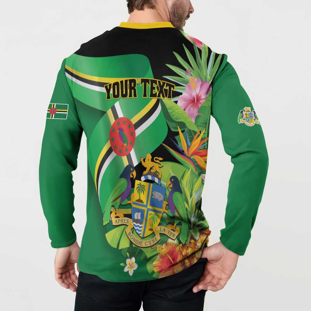 Personalized Dominica Button Sweatshirt Nature Island of the Caribbean - Wonder Print Shop