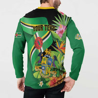 Personalized Dominica Button Sweatshirt Nature Island of the Caribbean - Wonder Print Shop