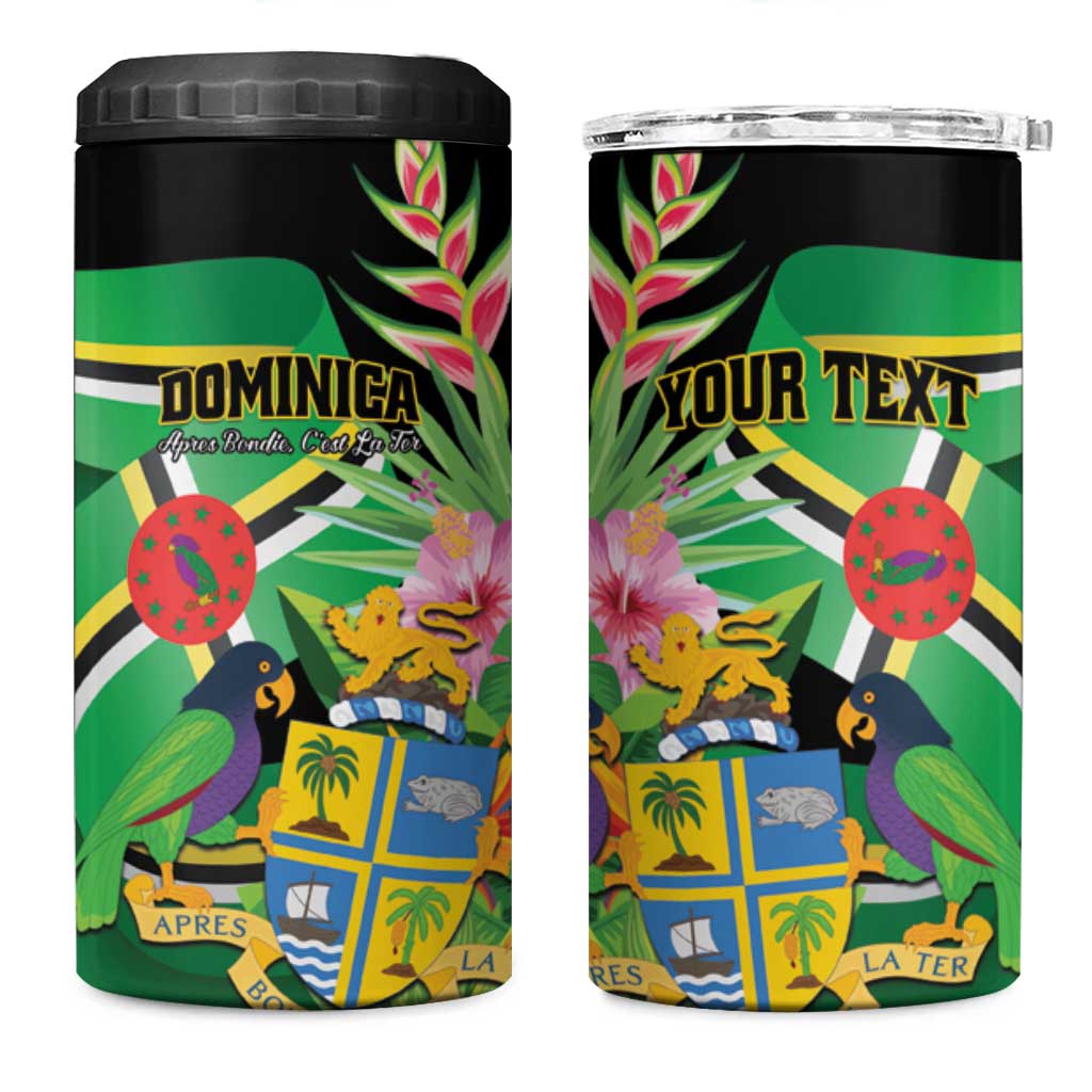 Personalized Dominica 4 in 1 Can Cooler Tumbler Nature Island of the Caribbean - Wonder Print Shop