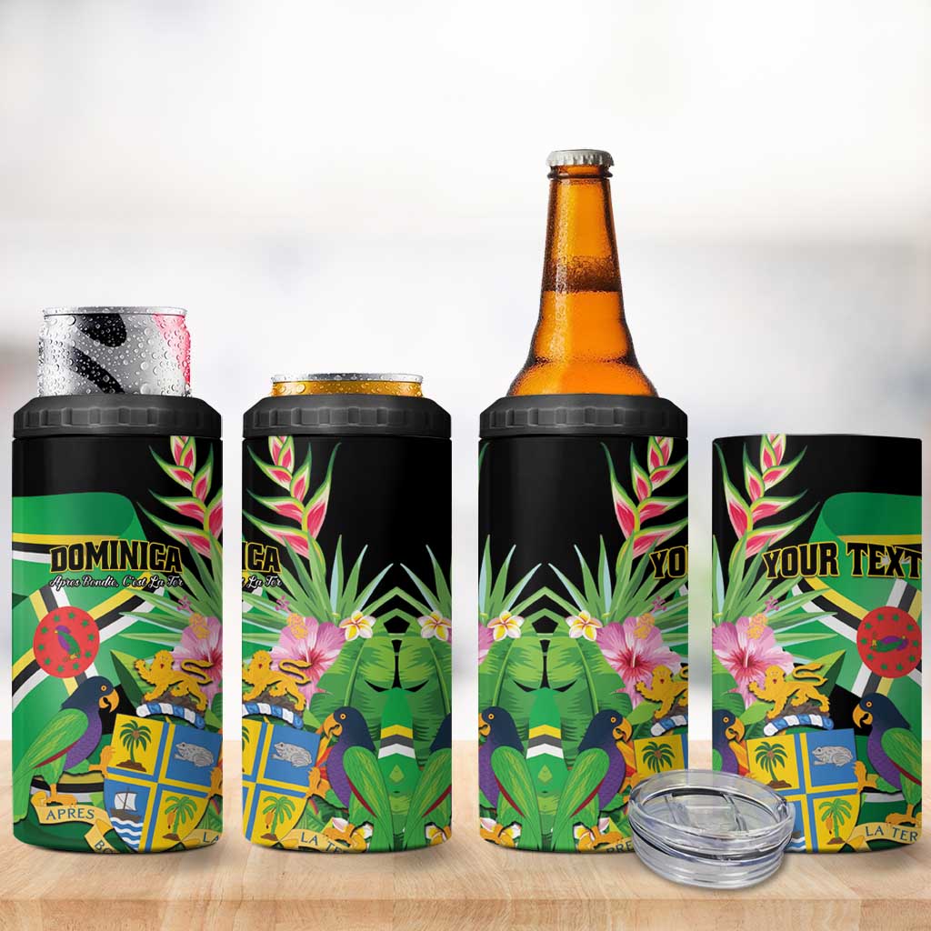 Personalized Dominica 4 in 1 Can Cooler Tumbler Nature Island of the Caribbean - Wonder Print Shop
