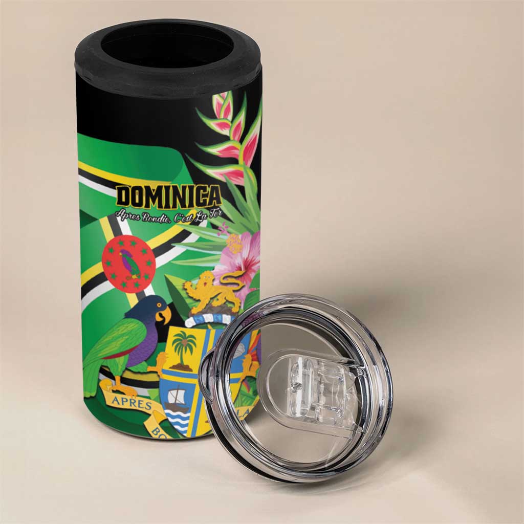 Personalized Dominica 4 in 1 Can Cooler Tumbler Nature Island of the Caribbean - Wonder Print Shop
