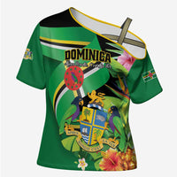 Personalized Dominica Cross Shoulder Shirt Nature Island of the Caribbean - Wonder Print Shop