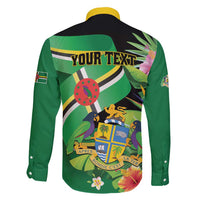 Personalized Dominica Family Matching Long Sleeve Bodycon Dress and Hawaiian Shirt Nature Island of the Caribbean - Wonder Print Shop