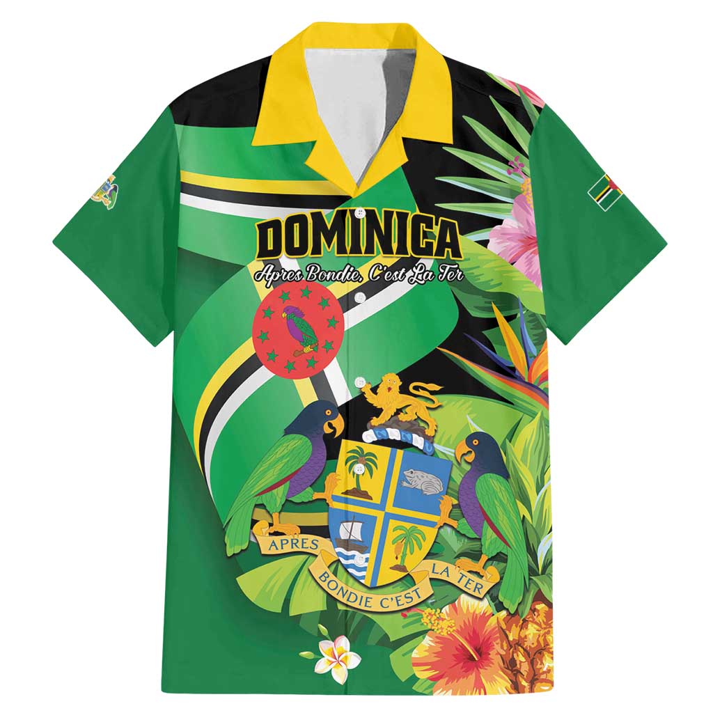 Personalized Dominica Family Matching Mermaid Dress and Hawaiian Shirt Nature Island of the Caribbean - Wonder Print Shop