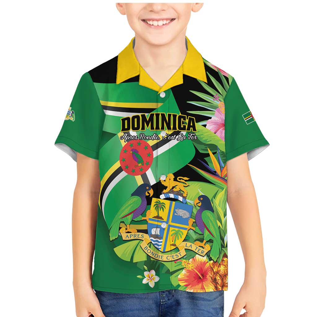 Personalized Dominica Family Matching Mermaid Dress and Hawaiian Shirt Nature Island of the Caribbean - Wonder Print Shop