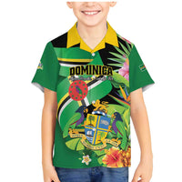 Personalized Dominica Family Matching Mermaid Dress and Hawaiian Shirt Nature Island of the Caribbean - Wonder Print Shop