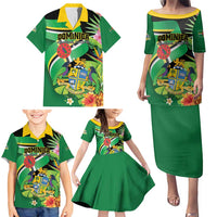 Personalized Dominica Family Matching Puletasi and Hawaiian Shirt Nature Island of the Caribbean - Wonder Print Shop