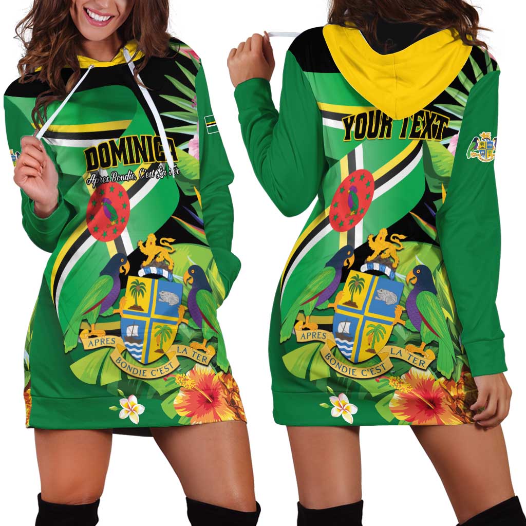 Personalized Dominica Hoodie Dress Nature Island of the Caribbean - Wonder Print Shop