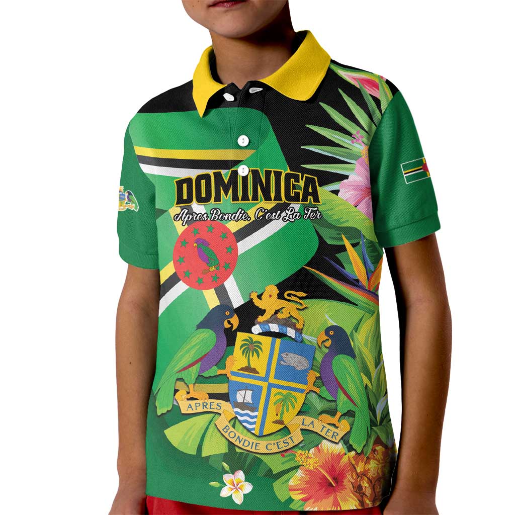 Personalized Dominica Kid Polo Shirt Nature Island of the Caribbean - Wonder Print Shop