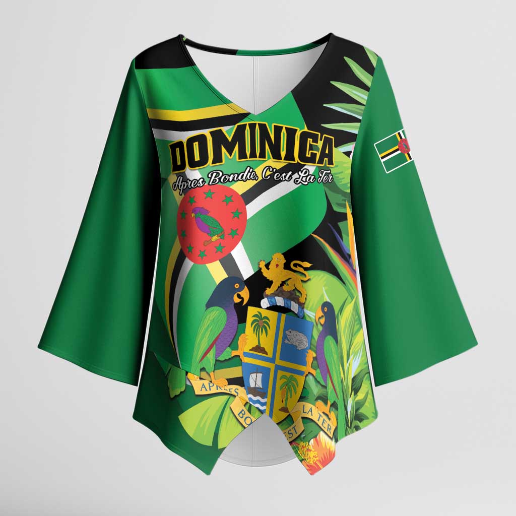 Personalized Dominica Kimono Sleeve Blouse Nature Island of the Caribbean - Wonder Print Shop