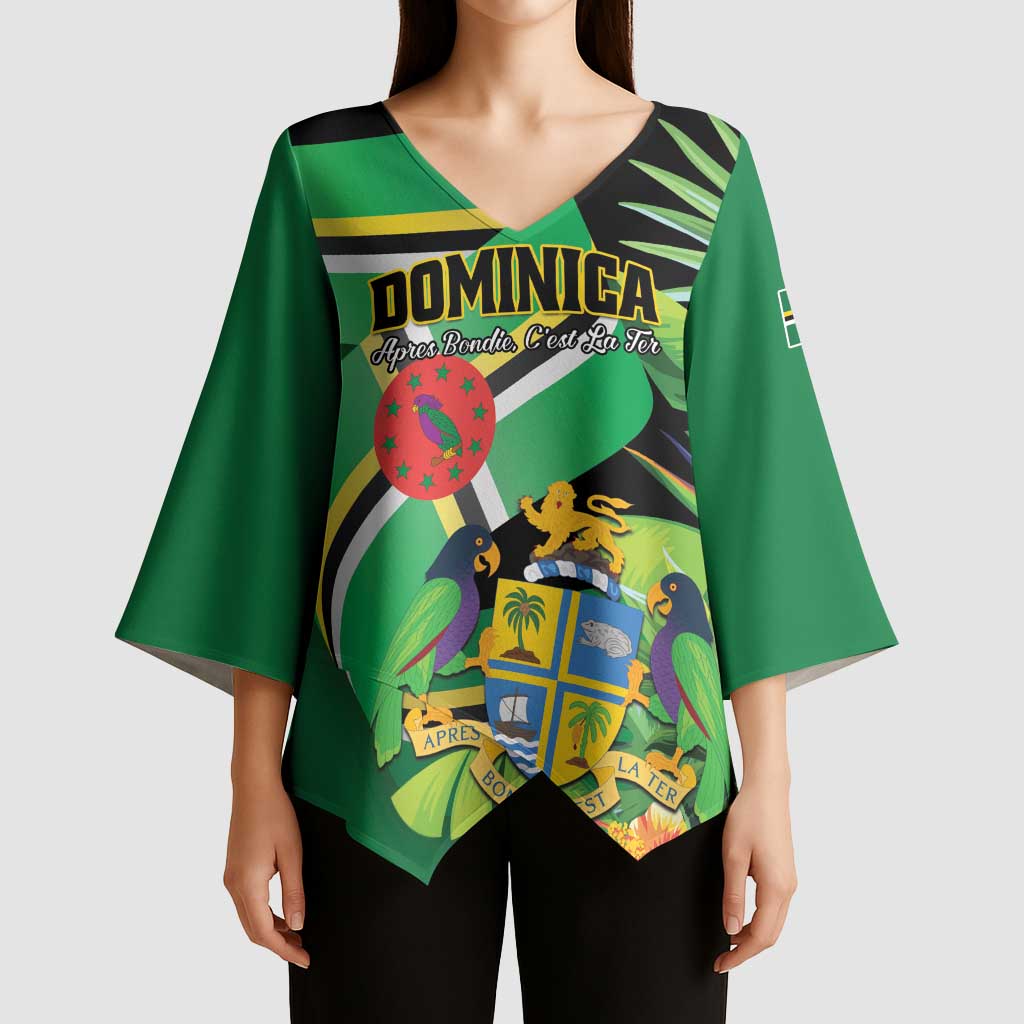 Personalized Dominica Kimono Sleeve Blouse Nature Island of the Caribbean - Wonder Print Shop