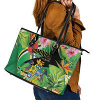 Dominica Leather Tote Bag Nature Island of the Caribbean - Wonder Print Shop
