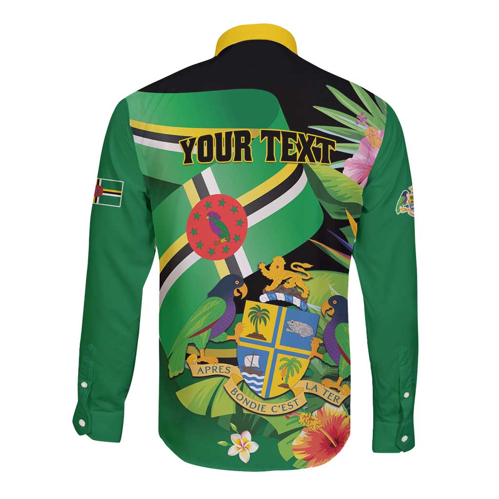 Personalized Dominica Long Sleeve Button Shirt Nature Island of the Caribbean - Wonder Print Shop