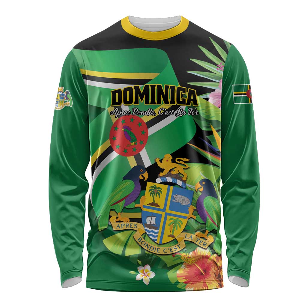 Personalized Dominica Long Sleeve Shirt Nature Island of the Caribbean - Wonder Print Shop