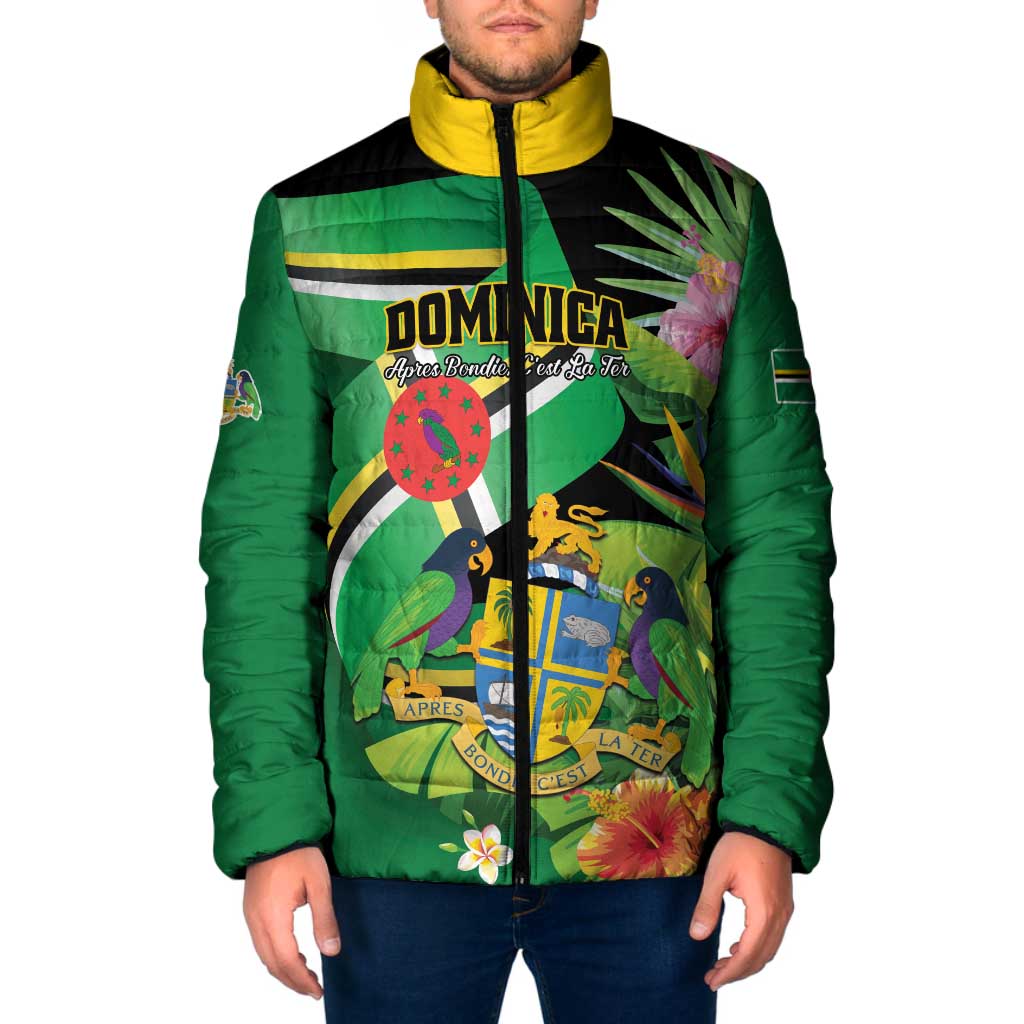 Personalized Dominica Padded Jacket Nature Island of the Caribbean - Wonder Print Shop