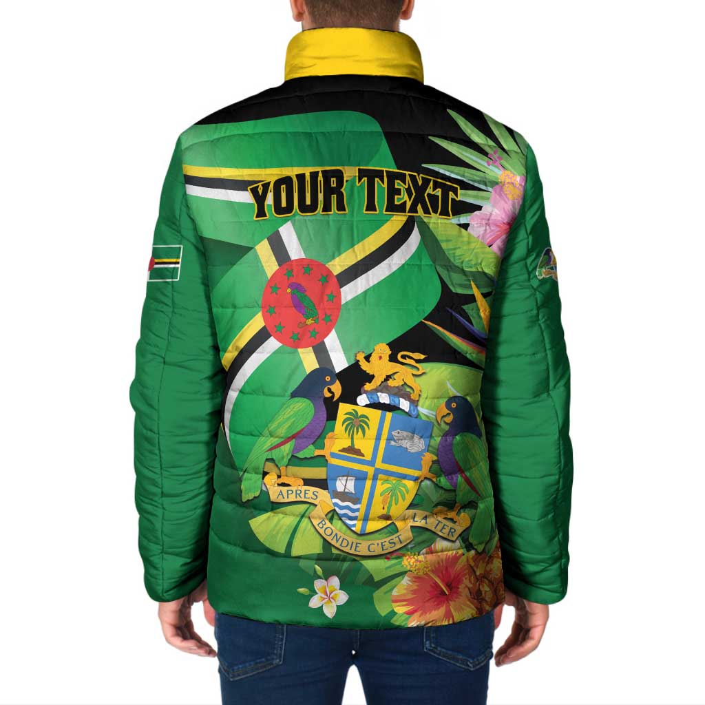 Personalized Dominica Padded Jacket Nature Island of the Caribbean - Wonder Print Shop