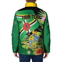 Personalized Dominica Padded Jacket Nature Island of the Caribbean - Wonder Print Shop