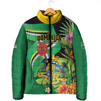 Personalized Dominica Padded Jacket Nature Island of the Caribbean - Wonder Print Shop
