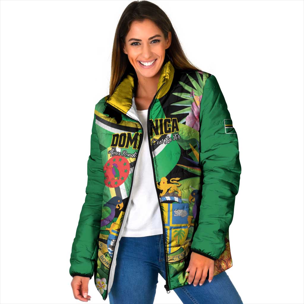 Personalized Dominica Padded Jacket Nature Island of the Caribbean - Wonder Print Shop