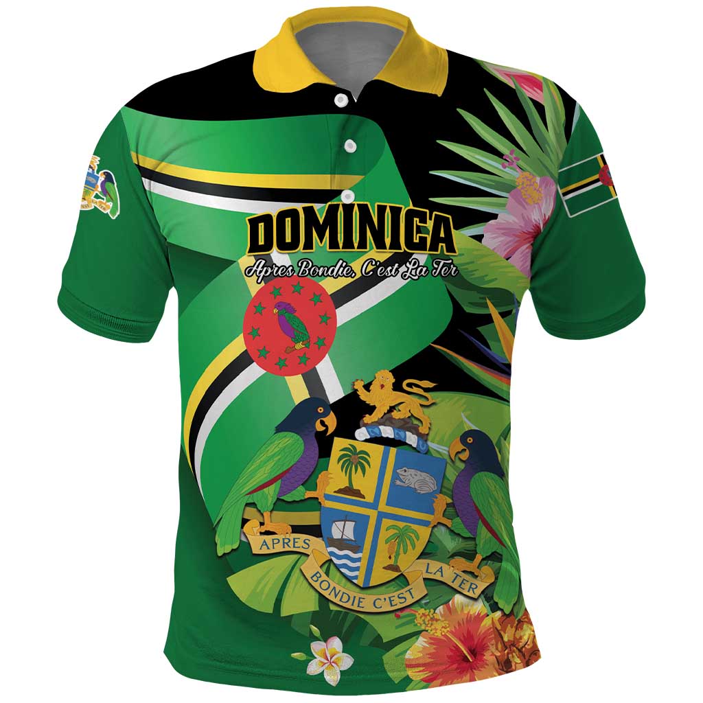 Personalized Dominica Polo Shirt Nature Island of the Caribbean - Wonder Print Shop