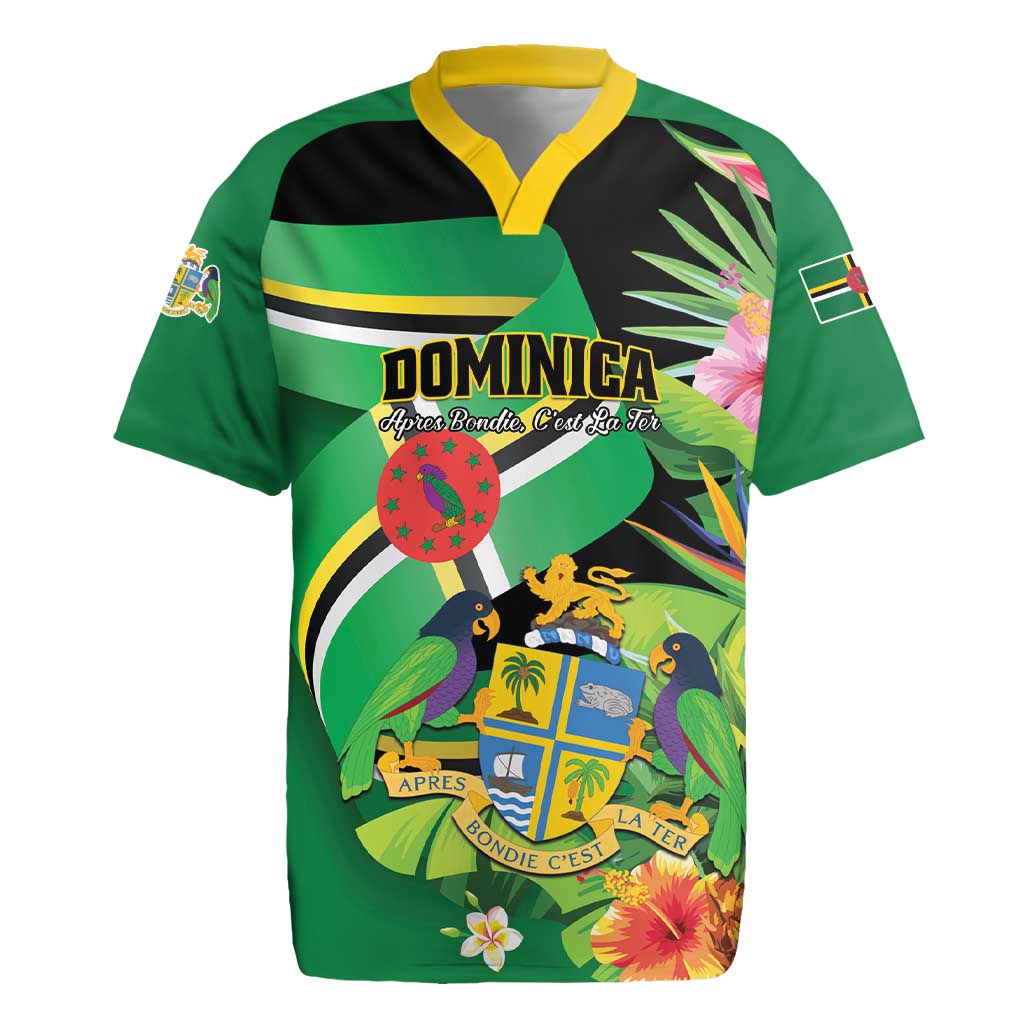 Personalized Dominica Rugby Jersey Nature Island of the Caribbean - Wonder Print Shop