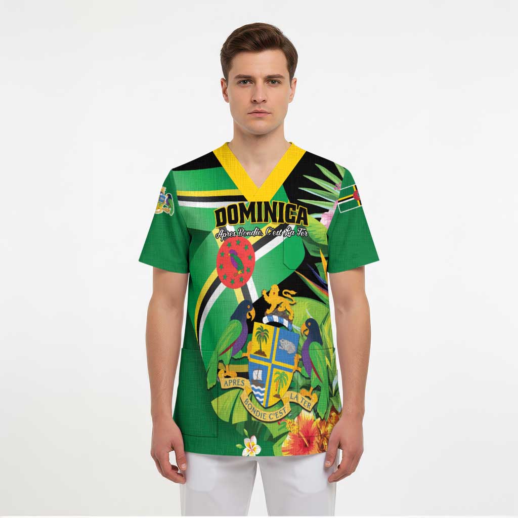 Personalized Dominica Scrub Top Nature Island of the Caribbean - Wonder Print Shop