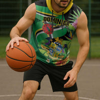 Personalized Dominica Sleeveless Hoodie Nature Island of the Caribbean - Wonder Print Shop