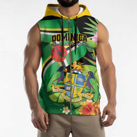 Personalized Dominica Sleeveless Zip Hoodie Nature Island of the Caribbean - Wonder Print Shop