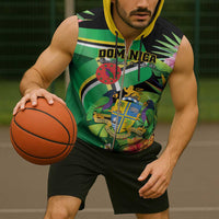 Personalized Dominica Sleeveless Zip Hoodie Nature Island of the Caribbean - Wonder Print Shop