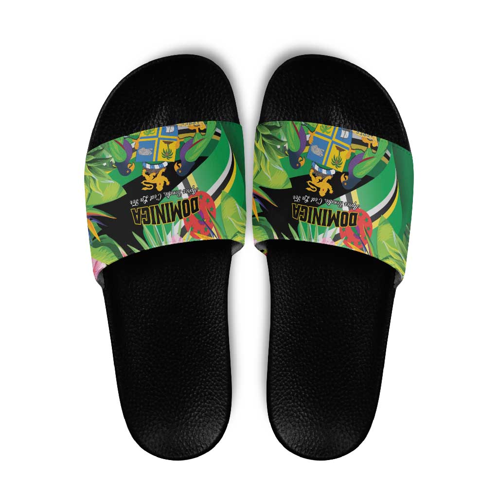 Dominica Slide Sandals Nature Island of the Caribbean - Wonder Print Shop