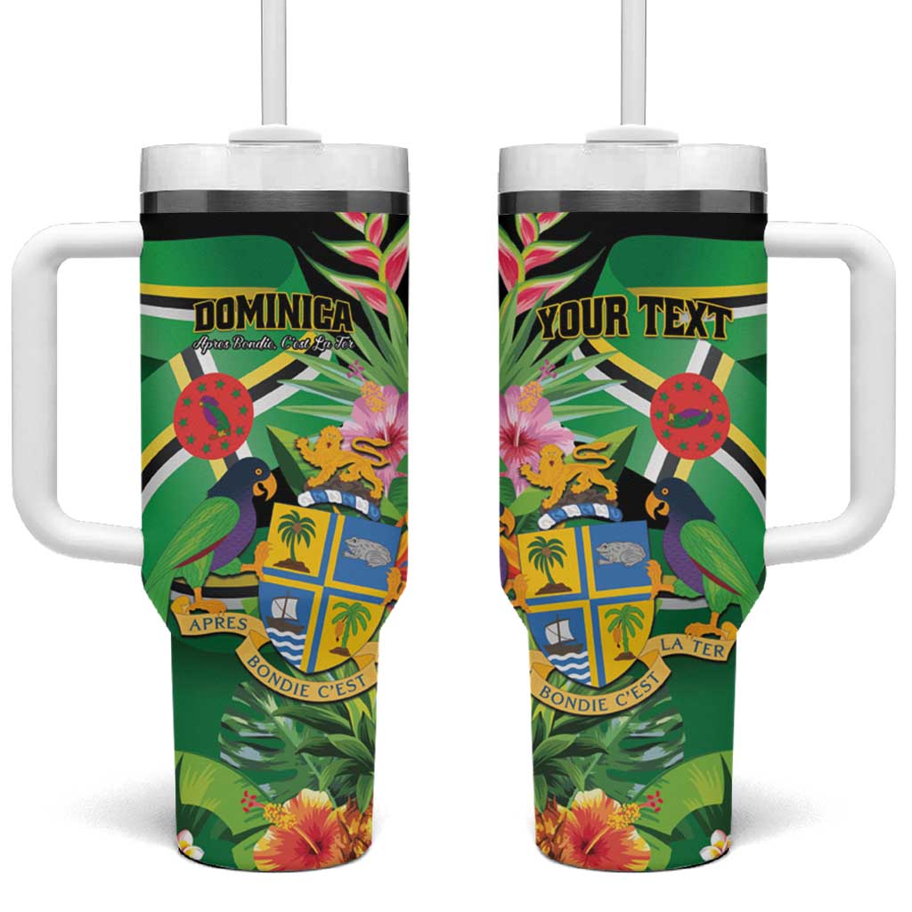 Personalized Dominica Tumbler With Handle Nature Island of the Caribbean - Wonder Print Shop