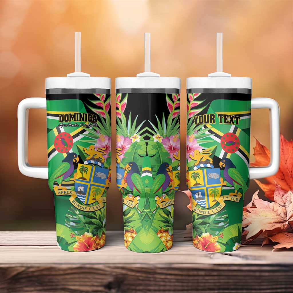 Personalized Dominica Tumbler With Handle Nature Island of the Caribbean - Wonder Print Shop