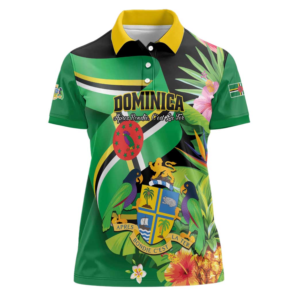 Personalized Dominica Women Polo Shirt Nature Island of the Caribbean - Wonder Print Shop